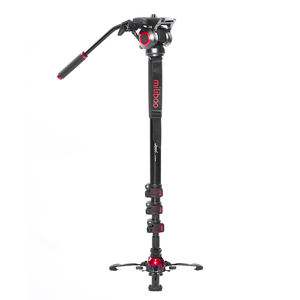 Miliboo roi <span class=keywords><strong>monopode</strong></span> photographie caméra Slr caméra en Fiber de carbone Portable amortissement hydraulique grande rotule griffe stabilisateur - Product Image 1