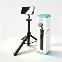 Trípode Magnético Plegable de 1.8M y Palo Selfie con Control Remoto para iPhone 17/16/15 y Smartphones Android - Vlog Giratorio de Aluminio y ABS
