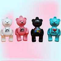 Porte-clés en alliage de zinc, ours mignon, couple, pendentif de dessin animé DIY, petit cadeau, nouvel an, G-066 Chine