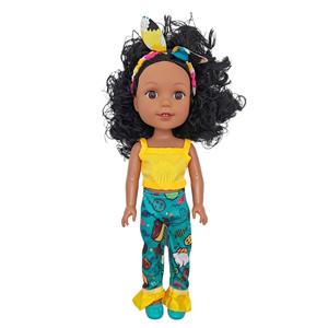 Muñecas Negras de Vinilo y Silicona para Niñas Afroamericanas de 32 cm con Pelo Rizado, Juguete de Moda Personalizado al por Mayor 2024 - Product Image 2
