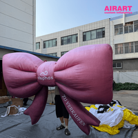 Nœud papillon gonflable géant personnalisé, nœud gonflable en tissu Oxford 420D avec impression de logo pour vitrine de centre commercial, promotion de marque, événement