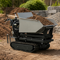 Kleiner 500KG Mini-Raupendumper mit Vollhydraulikantrieb für Obstgarten, Landwirtschaft und Bauarbeiten