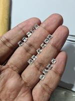 Topaze blanche naturelle taille princesse facettée, effet de couleur, pour la fabrication de bijoux, taille calibrée pour pendentifs, bracelets, boucles d'oreilles