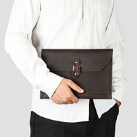 Sac pour ordinateur portable en cuir véritable 10,9*7,68' – Housse PC en cuir de vachette durable et moderne, porte-documents pour tablette et ordinateur portable, cadeaux de bienvenue