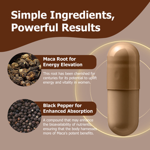 Hot Sale Oem Maca Root Capsules for Women Maca Root Blend Energy Support Supports Drive Enhanced Absorption Capsules - Product Image 3