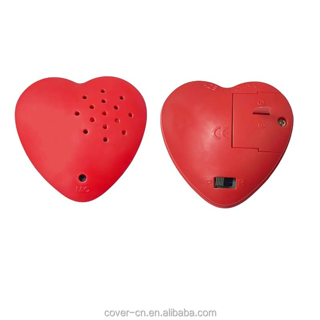 Mini Voice Recorder BIG Push Button Heart Shaped Sound Recorder Sound Module for Plush Toys