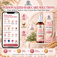 Spray Capillaire Croissance Cheveux à l'Eau de Riz et au Romarin, Marque Privée OEM ODM, avec Biotine, Caféine, Kératine, Contrôle du Sébum, Volume Racine, Soin Sans Rinçage