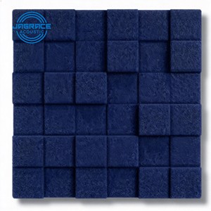 Panneaux acoustiques décoratifs en feutre PET 3D sculpturaux Jagrace, dalles murales insonorisantes pour hôtels de luxe et cinémas - Product Image 4