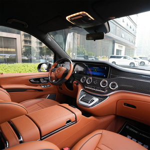 Accessori Interni per Van Executive Vito in Lega di Alluminio Portatile, Sedile Aero di Lusso in Pelle Caramello Impermeabile con LED Cielo Stellato Blu - Product Image 2