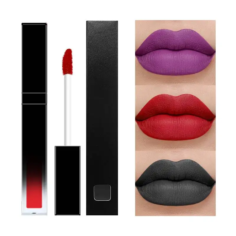 102 Farben Lippenstift individuelles Logo Eigenmarke tierversuchsfrei vegan optional Röhre lang anhaltender wasserfester flüssiger matter Lippenstift