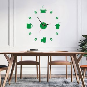 Horloge murale créative en acrylique 3D en forme de tasse à café, horloge numérique DIY pour la décoration de la maison, du salon et de la chambre - Product Image 6