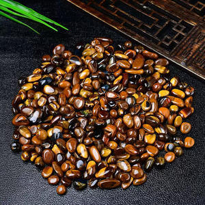 Figurine ovale artisanale en quartz naturel œil de tigre, pierre de gravier écologique, ornement et pierre de dégaussage énergétique - Product Image 2