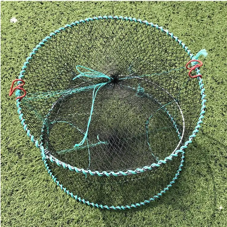 Produzione all'ingrosso reti Fyke in vendita/trappola fyke/rete da pesca fyke gabbia di granchio pieghevole Greatwall trappole per esche da pesca lunghe