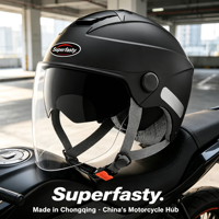 Casque de moto universel quatre saisons pour jeunes, double visière, fermeture rapide, ABS personnalisé, ouvert, idéal pour la conduite sur campus scolaire