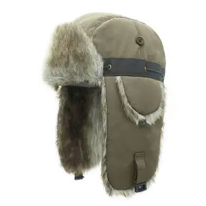 Hoge Kwaliteit Verstelbare Russische Hoed Bomber Unisex Waterdichte Faux Fur Ear Flap Hat Cap Ski Trooper Trapper Warm Winter Hoeden