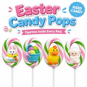 Vente en gros de nouveaux produits Œuf de Pâques <span class=keywords><strong>halal</strong></span> bonbons dessin animé fruits bonbons durs sucette petit lapin en forme de fête de Pâques sucette - Product Image 5