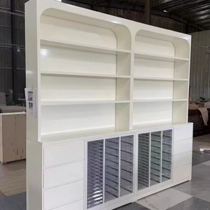 Étagère murale moderne en bois pour vernis à ongles, organisateur de maquillage, armoire à vernis à ongles et colle - Product Image 2