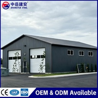 Petit garage de stationnement en acier galvanisé, structure préfabriquée, solution de stockage pour voitures, bâtiment d'entrepôt à ossature métallique