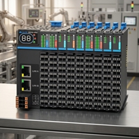 Estación de E/S Remota PLC Profinet Personalizable, 16DI 16 Salidas PNP, Unidad de E/S Remota para Sistema de Transporte en Almacenes