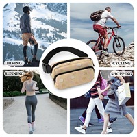 Sac banane unisexe à fermeture éclair réglable avec logo personnalisé Sac banane en nylon imperméable de grande capacité pour le sport hawaïen Beach Shell Print