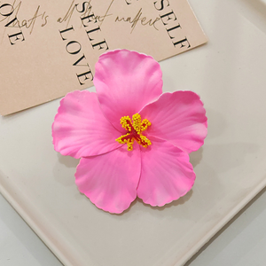 Pinzas para el Cabello <span class=keywords><strong>con</strong></span> Flores Artificiales Estilo Bohemio, Flor de Hibisco, Pinza para el Cabello <span class=keywords><strong>con</strong></span> Flor de Huevo, Accesorios para el Cabello para Vacaciones, Playa, Boda, Estilo Hawaiano - Product Image 6
