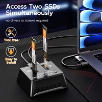 MAIWO M.2 NVMe Dual Disk Solid State SSD Hard Disk Copy Machine Antarmuka Tipe-C USB3.2 Basis Transfer Kecepatan Tinggi untuk Laptop PC