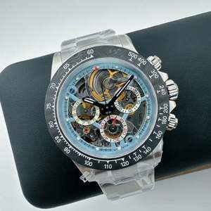 นาฬิกาดำน้ำแบบ Open-Work สีคาร์บอน ขนาด 40 มม. ตัวเรือนสแตนเลสสตีล สายสแตนเลสสตีล หน้าปัดแซฟไฟร์คริสตัล พร้อมเข็มบอกเวลา ระบบกลไกคุณภาพสูง - Product Image 1