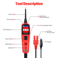 Testeur de circuit automobile PowerScan avec écran couleur TFT 12-24V, outil de détection de court-circuit/ouverture de circuit, étui de transport