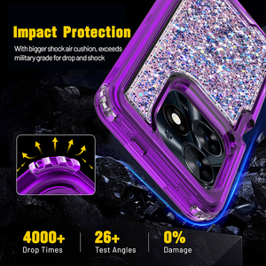 Honatop Clear Transparent Tecno Phone Case pour Oppo Reno 12F 11 12 13 Pro A60 A59 A79 Glitter 360 Case - Product Image 4