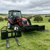 Nouveaux Tracteurs Agricoles Compacts 4x4 Diesel 40hp 50hp 60hp 70hp 80HP 100HP Mini Tracteurs sur Roues avec Chargeur et Accessoires Agricoles CE