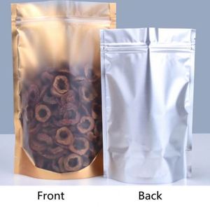 Sacs à fermeture éclair en aluminium avec logo personnalisé, vente en gros, sacs à fermeture éclair mats avec fenêtre, 10x15cm, pack promotionnel - Product Image 2