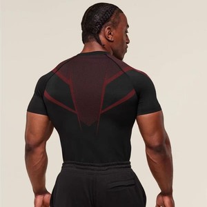 T-shirt <span class=keywords><strong>de</strong></span> compression pour <span class=keywords><strong>homme</strong></span>, coupe ajustée, sans coutures, séchage rapide, haut <span class=keywords><strong>de</strong></span> performance athlétique, respirant, vêtements <span class=keywords><strong>de</strong></span> <span class=keywords><strong>sport</strong></span> pour la <span class=keywords><strong>musculation</strong></span> - Product Image 2