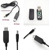 Câble convertisseur élévateur de tension USB 5V 9V 12V DC 55X21MM avec prise barillet pour routeur Wifi, modem, bande LED, adaptateur d'alimentation