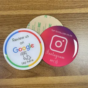 Vòng Epoxy PVC biểu tượng tùy chỉnh URL lập trình RFID Tag NFC Google xem xét thẻ - Product Image 1