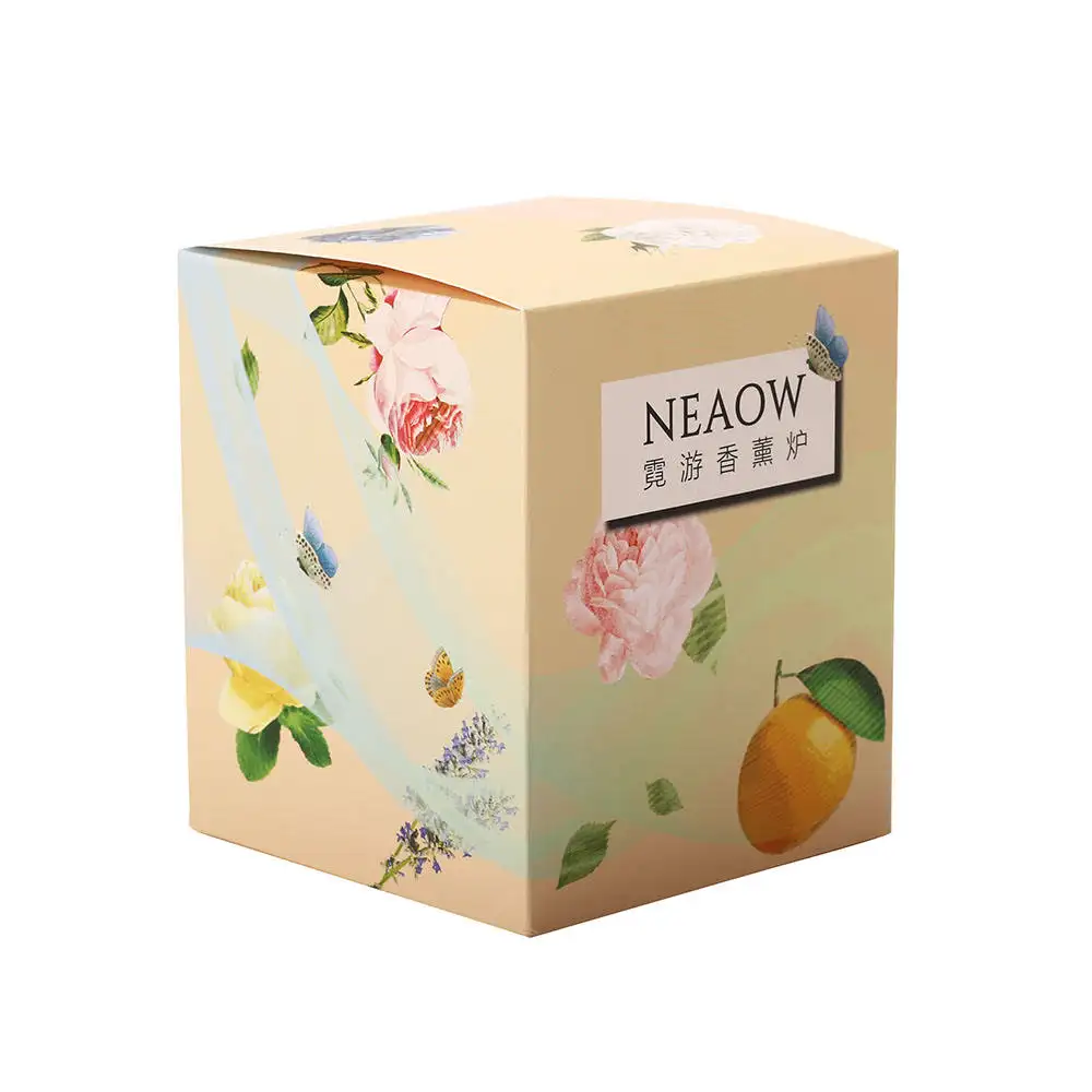 Servicio integral Personalizado cualquier embalaje caja de regalo de vela perfumada de aromaterapia Caja de papel cuadrada con caja de aromaterapia para automóvil