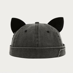 Gorra de Béisbol Vintage 2025 con Orejas de Zorro para Mujer, Estilo Hip-hop, Tejido Lavado con Costuras, Gorra Docker Linda - Product Image 4