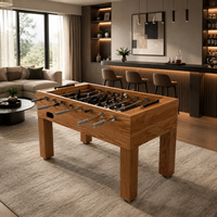 Table de baby-foot en bois massif de luxe, table de jeu de football artisanale, table de baby-foot en placage de bois personnalisé pour salle de jeux intérieure, maison et villa