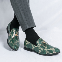 Chaussures plates décontractées pour hommes, antidérapantes, imprimées, à bout pointu, pour la conduite et les soirées, légères et résistantes, printemps-automne