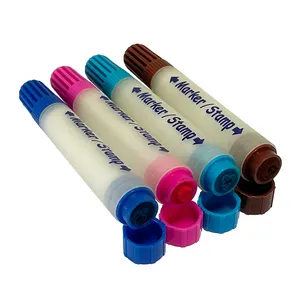 PCR Plastic Stamp Marker Water Based Non-Toxic Ink Color Marker Colors With Stamp For Student