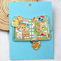 Carnet de notes en forme de classeur à anneaux de la ville de Shenyang, souvenir de la vieille ville, cadeau de voyage, aimant de réfrigérateur en métal, vente en gros, lot en vrac