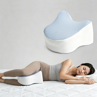 Oreiller pour genoux pour dormeurs latéraux, soutien des jambes, oreiller en mousse à mémoire de forme pour soulager la sciatique, avec housse amovible rafraîchissante