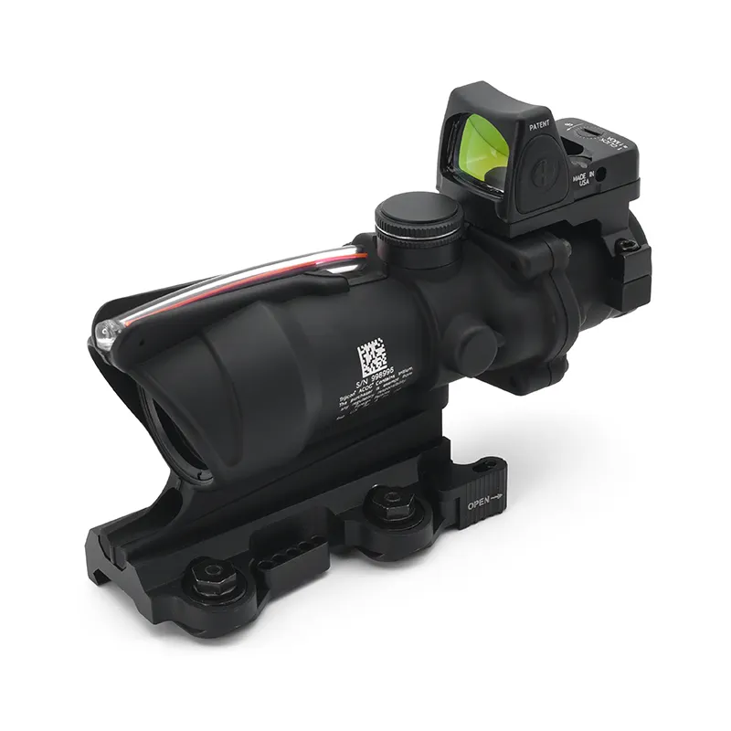 New Tactical Hunting 4X32 TA31 Upgraded Real Fiber Red Dot Scope w/Mini Red Dot Sight Scope with LT100 QD Mount