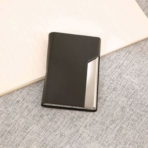 Executive Black PU Leather <b>Gift</b> <b>Set</b> with Digital Printing Business Card Holder & Custom Corporate <b>Gift</b> for Men - Product Image 4