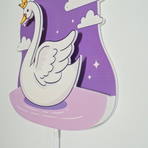 Lampe murale décorative en forme de cygne, <span class=keywords><strong>nouveauté</strong></span> <span class=keywords><strong>2022</strong></span>, pour chambre d'enfant et de bébé, design mignon de cygne pour chambre d'enfant - Product Image 6