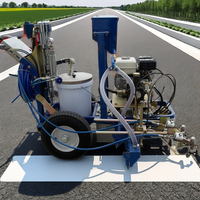 Machine de marquage au sol à pulvérisation à froid à moteur essence Straightway SW-5A de haute qualité pour les parkings