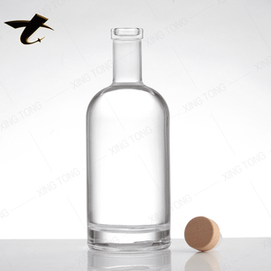 Bouteilles en verre rondes de luxe de haute qualité pour spiritueux 200ml 250ml 375ml pour brandy, whisky, tequila, <span class=keywords><strong>alcool</strong></span> et liqueurs - Product Image 4