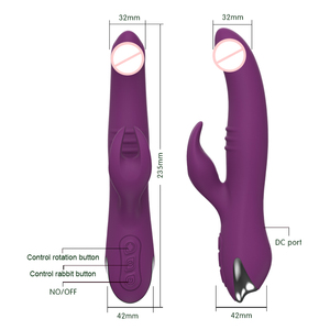 Y.love Vibratore Rotante a 360° a Forma di Coniglio, Impermeabile, Giocattolo Sessuale, Massaggiatore Prostatico per Uomini, Dildo Vibrante con Spinta, Stimolatore Anale Maschile - Product Image 2