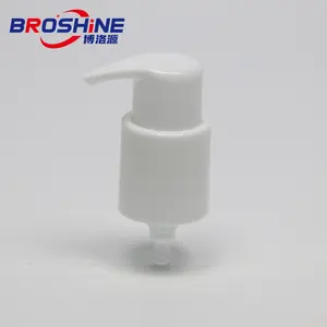 24 mm Long flat white plastic nozzle lotion pump plastic cap with lock