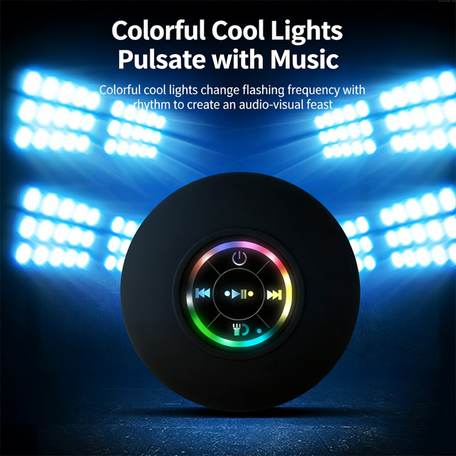 Waterproof Wireless Speaker with LED Lights That Can Illuminate Underwater Portable and Wireless Speaker