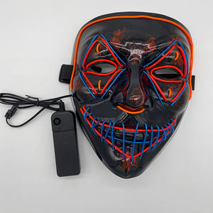 หน้ากากเรืองแสง PVC สำหรับปาร์ตี้คอสเพลย์หน้ากากตัวตลกไฟ LED ฮาโลวีน - Product Image 3